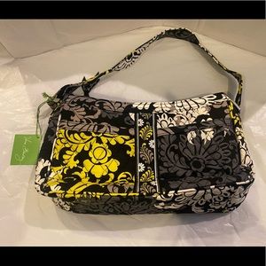 NWT Vera Bradley Purse Black, White & Green w/Wallet